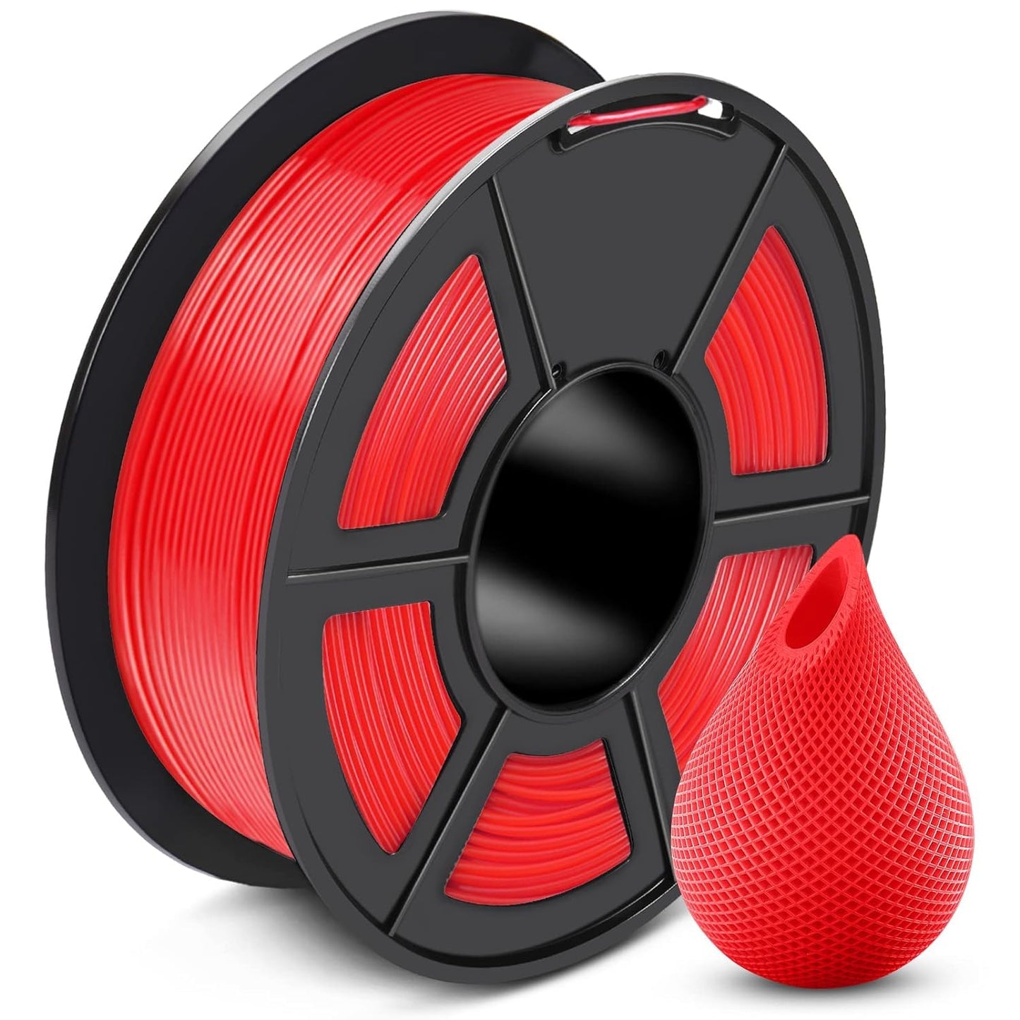 SUNLU 3D Printer Filament PETG Filament 1.75mm, Less Stringing Good Layer Adhesion High Toughness, PETG Filament 1.75 ±0.02mm, 1kg Spool(2.2lbs), PETG Black