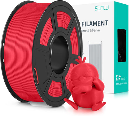 SUNLU 3D Printer Filament PLA Matte 1.75mm, Neatly Wound Filament, Smooth Matte Finish, Print with 99% FDM 3D Printers, 1kg Spool (2.2lbs), 330 Meters, Matte Black