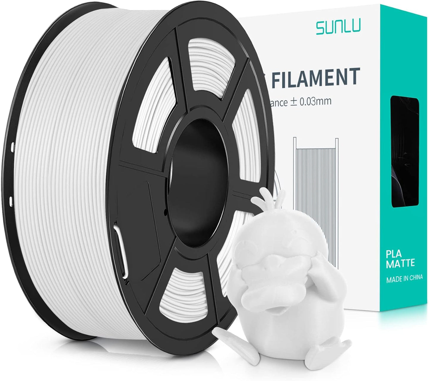 SUNLU 3D Printer Filament PETG Filament 1.75mm, Less Stringing Good Layer Adhesion High Toughness, PETG Filament 1.75 ±0.02mm, 1kg Spool(2.2lbs), PETG Black