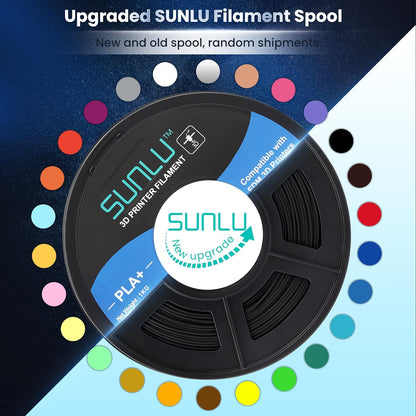 SUNLU PLA+ Filament MasterSpool, PLA Plus 3D Printer Filament with Reusable Spool, 1KG 3D Printing PLA+ Filament