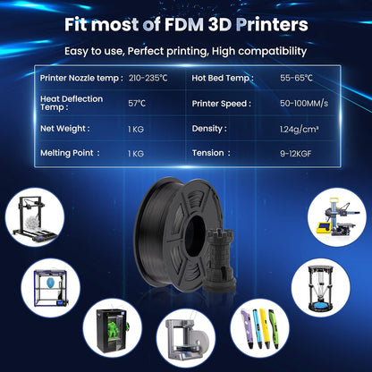 SUNLU PLA+ Filament MasterSpool, PLA Plus 3D Printer Filament with Reusable Spool, 1KG 3D Printing PLA+ Filament